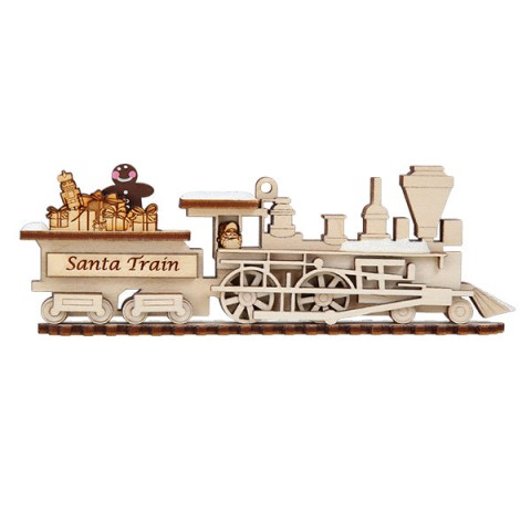 Ginger Cottages Wooden Ornament - Santa Train - TEMPORARILY OUT OF STOCK